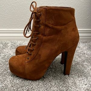 Lace Up Brown Boots